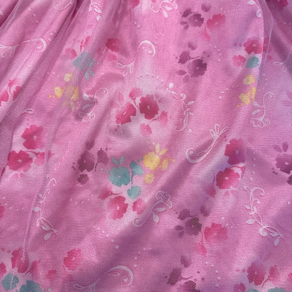 Toddler Girls Disney Princess Pink Floral Fantasy Dress or Nightgown • Size 3T - Picture 9 of 12